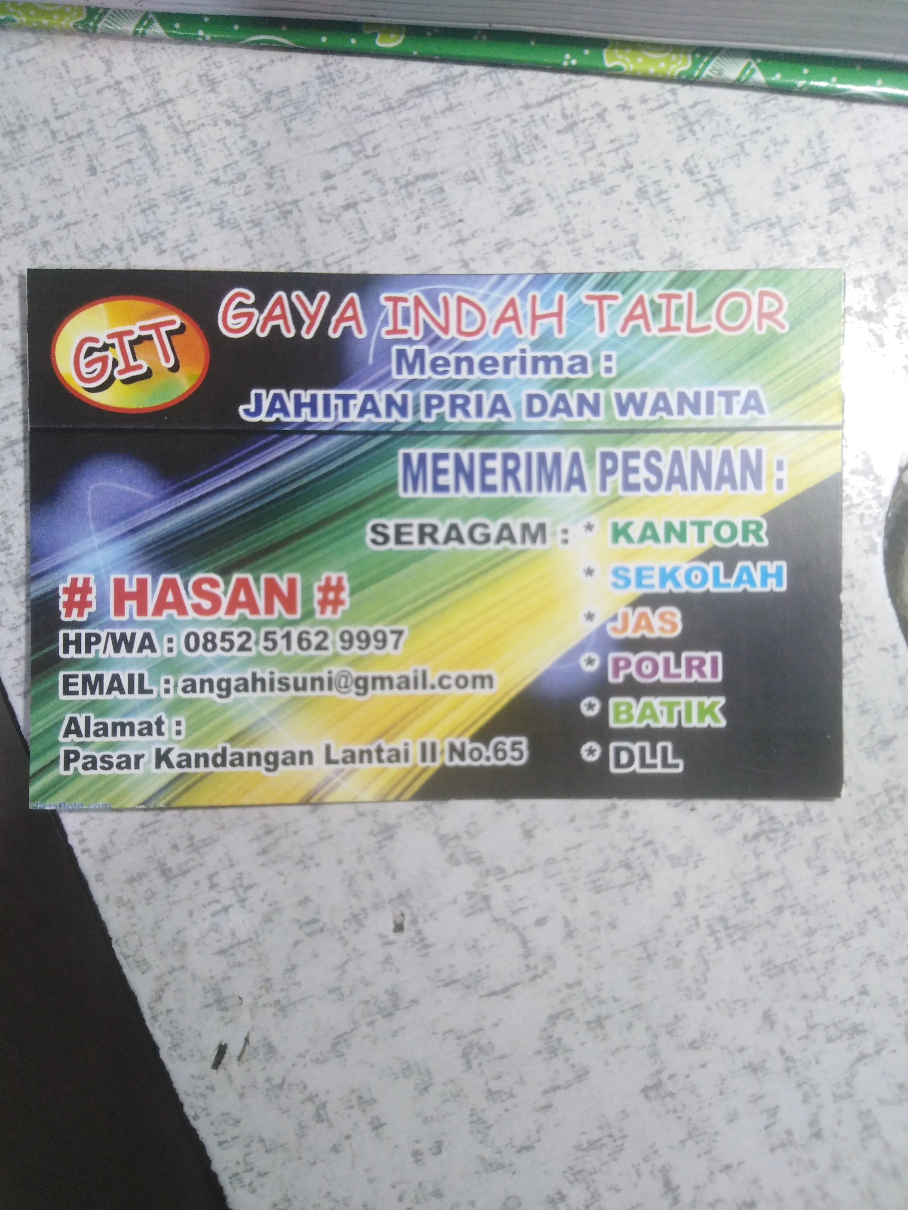 Logo GAYA INDAH TAILOR