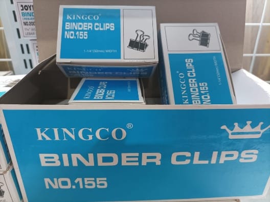 BINDER CLIPS NO.155 KINGCO 12 PCS
