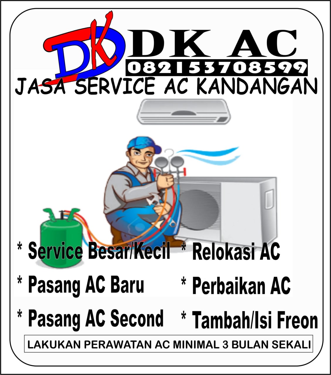 JASA SERVICE AC SPLIT (GEDUNG/BANGUNAN/KANTOR/RUMAH TANGGA)