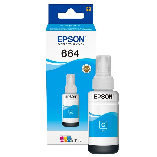 Tinta EPSON 664 Biru/Cyan ORIGINAL ASLI EPSON