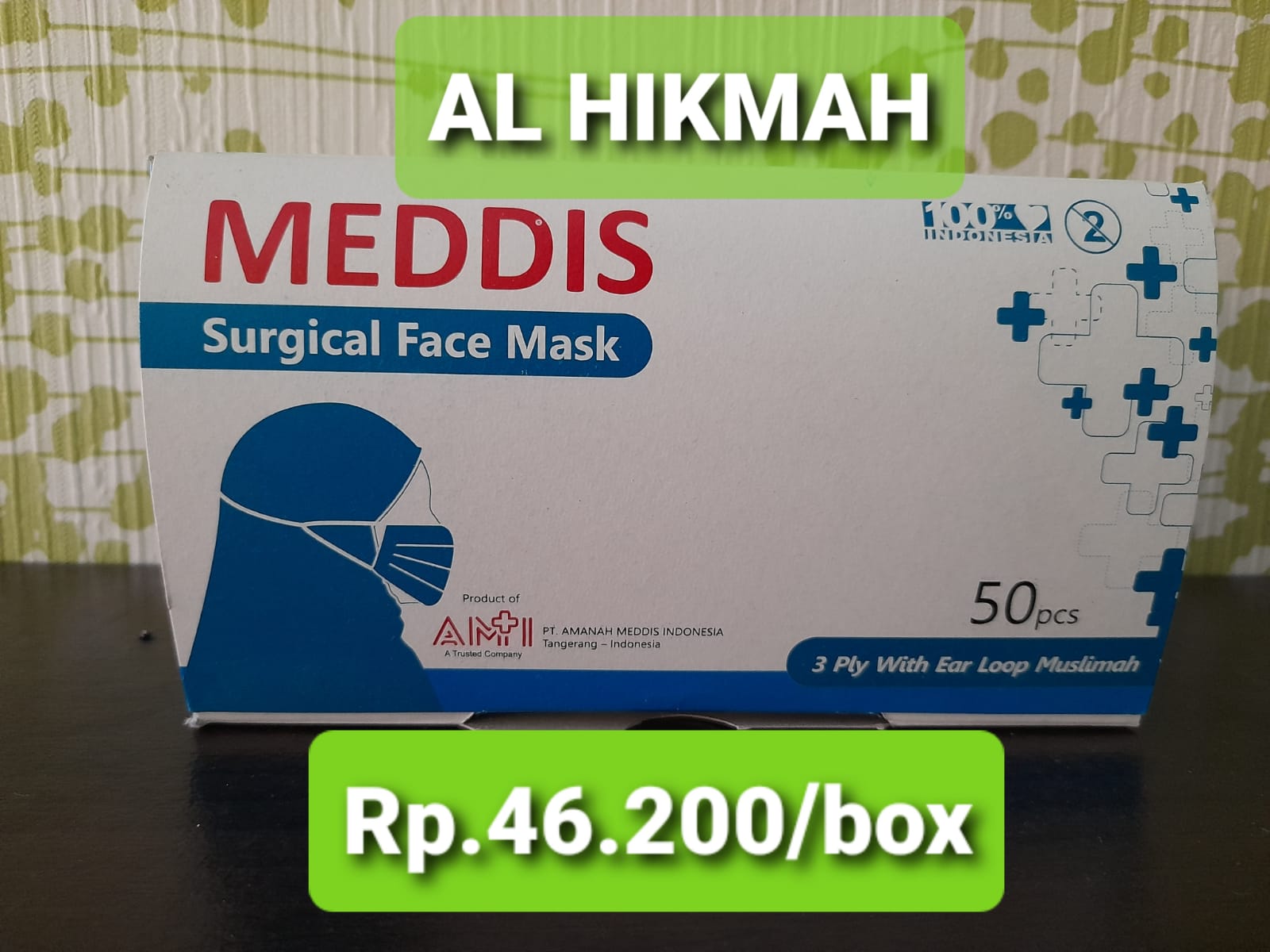Surgical Face Mask(Ear loop Muslimah)/Masker Hijab