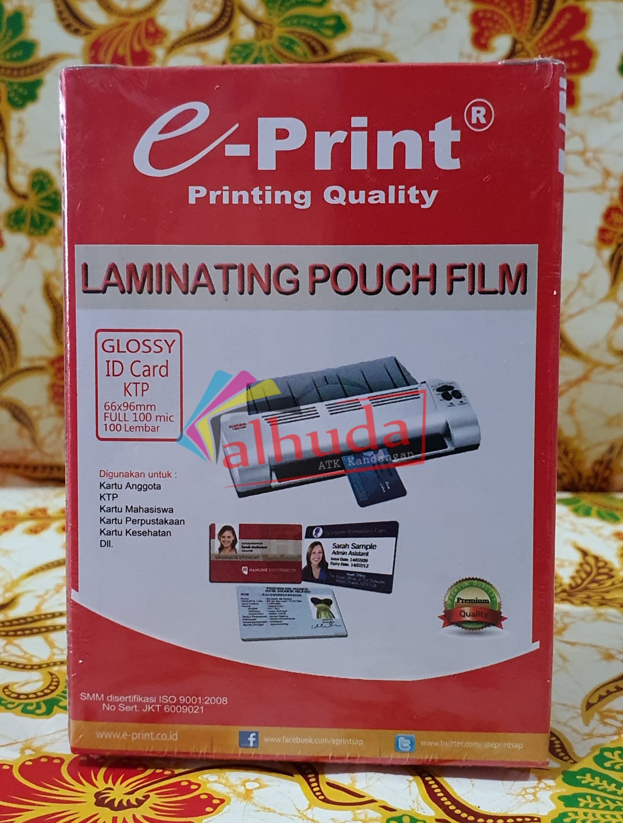 PLASTIK LAMINATING E-PRINT KTP TIPIS