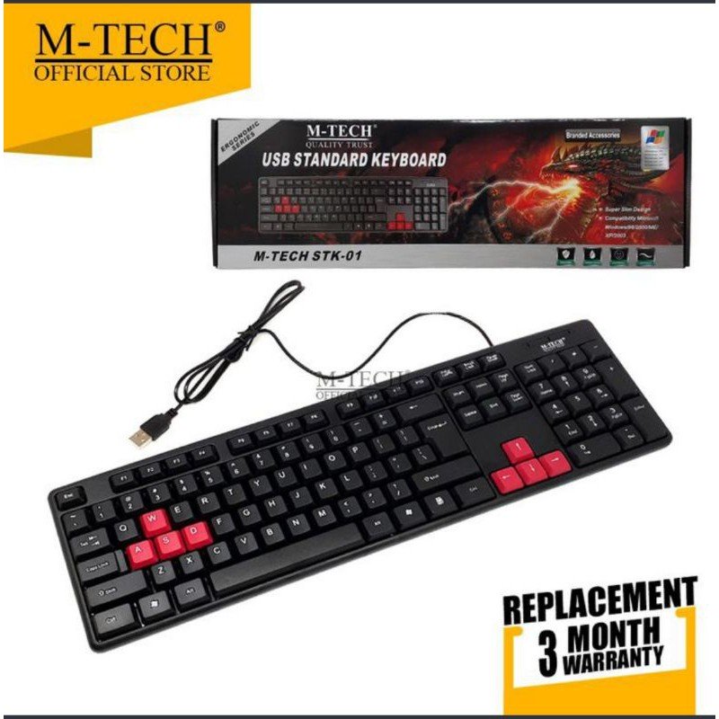 KEYBOARD  PC/LAPTOP  M-TECH USB STANDAR