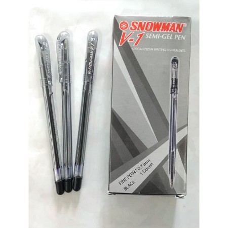 Pen Snowman V1 Hitam ( Satuan )