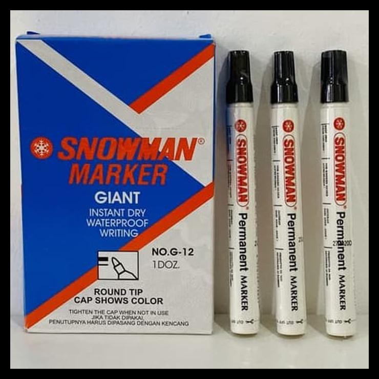 Spidol Snowman Permanent G-12 ( Satuan )