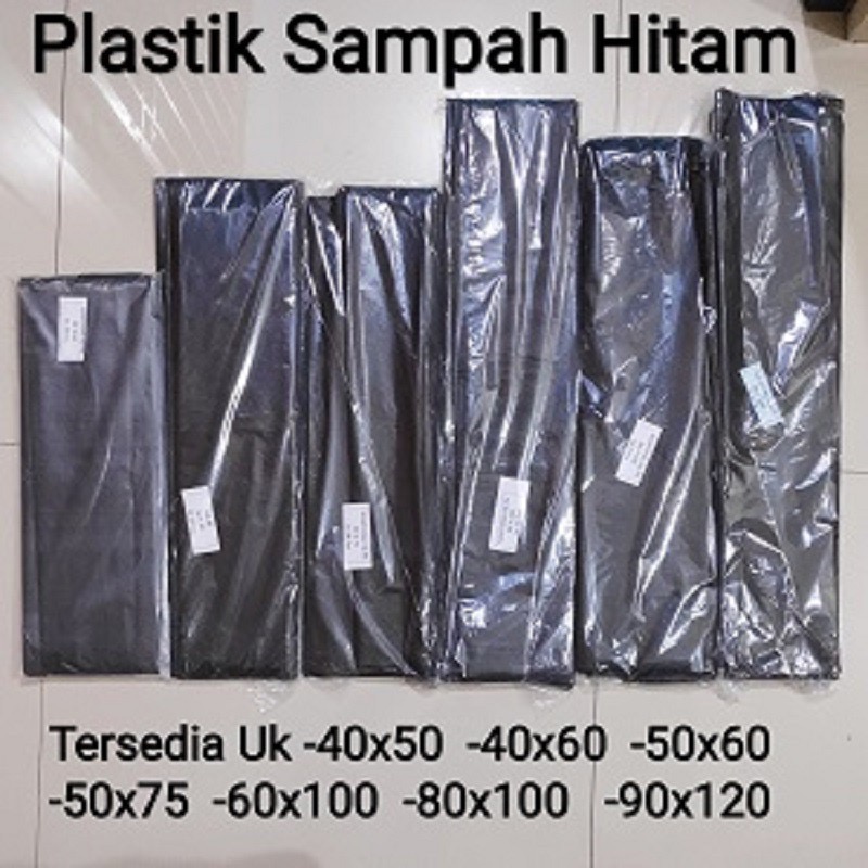 Plastik sampah hitam 60x100 isi 12lbr per pak