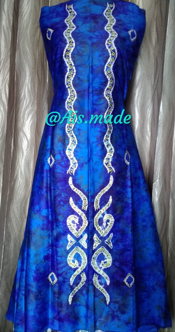 Kain Sasirangan katun satin Bordir Motif Standar