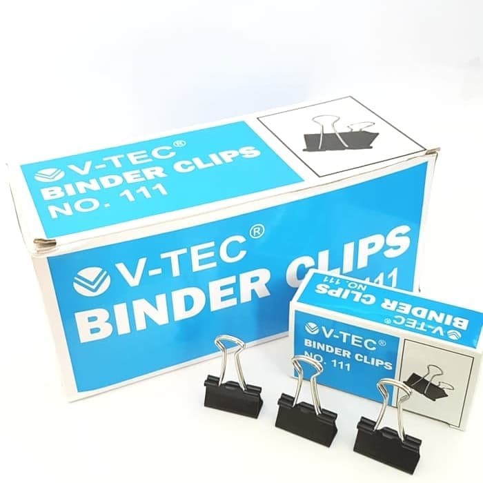 BINDER CLIPS NO.111 V-TEC 12 PCS