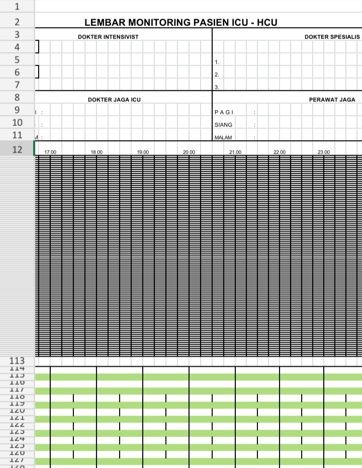 Lembar monitoring ICU-HCU