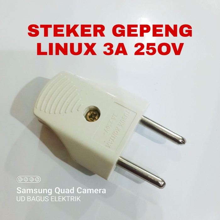 STEKER GEPENG LINUX PUTIH