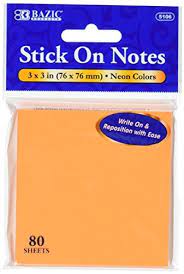 Stick Notes 75 x 75 mm Bazic