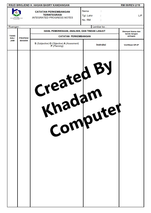 RM 09 Bolak Balik (FORMULIR REKAM MEDIS RSUD BRIGJEND HASAN BASRY KANDANGAN)