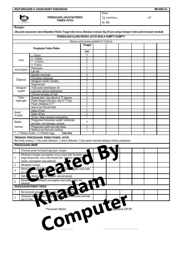 RM 08 BC Bolak Balik (FORMULIR REKAM MEDIS RSUD BRIGJEND HASAN BASRY KANDANGAN)
