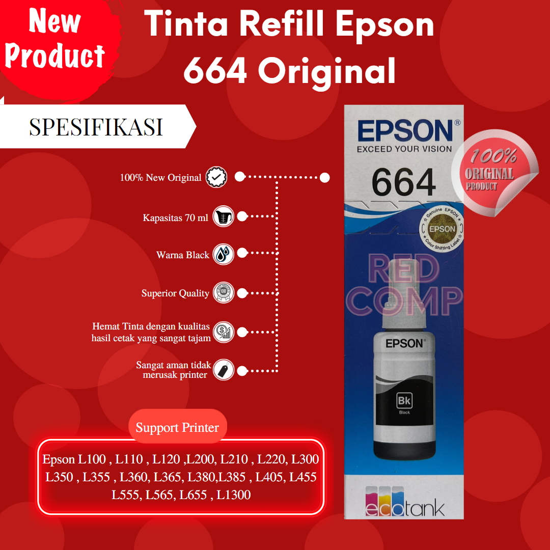 Tinta Epson Original 664 [ BLACK ]