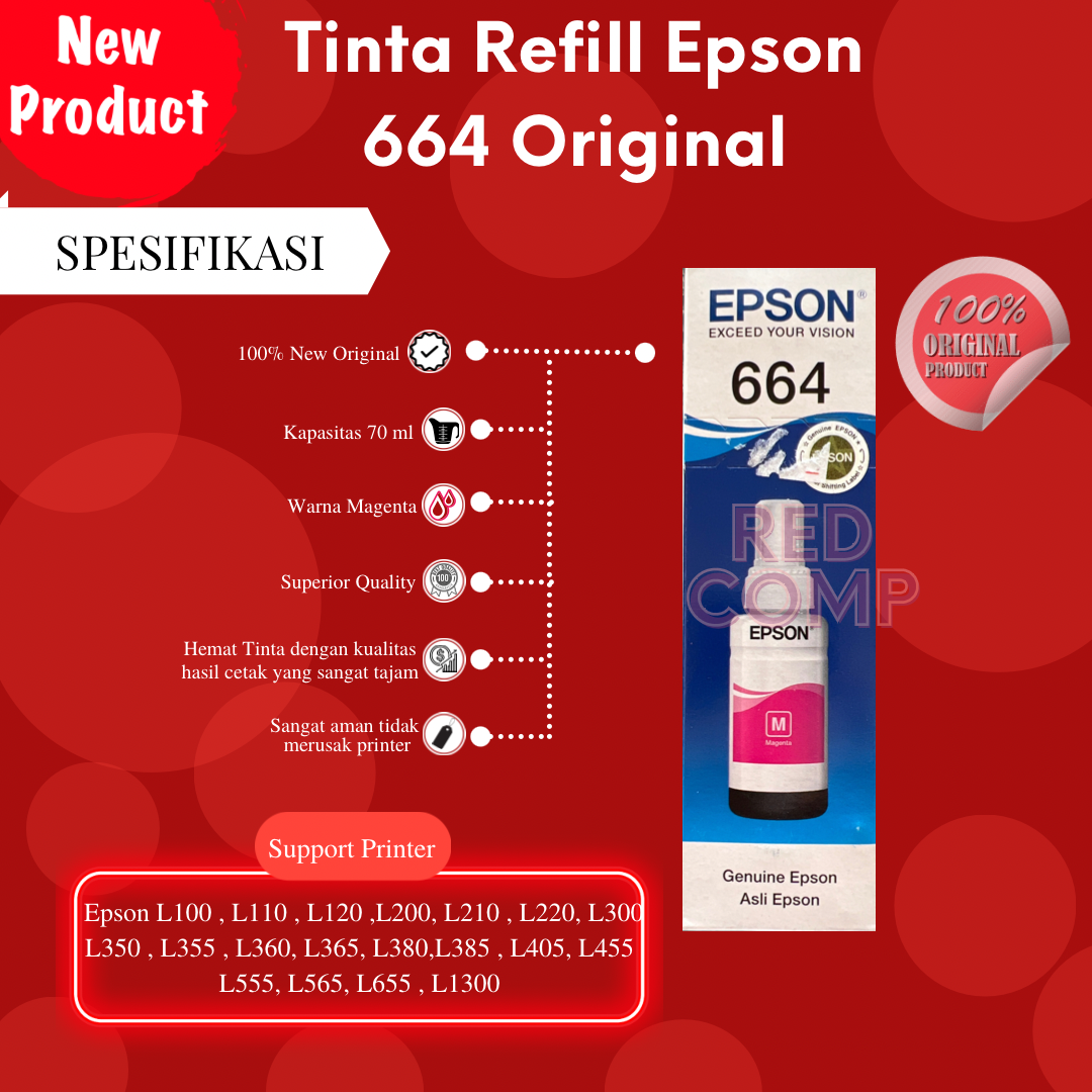 TINTA EPSON ORIGINAL 664 [ MAGENTA ]