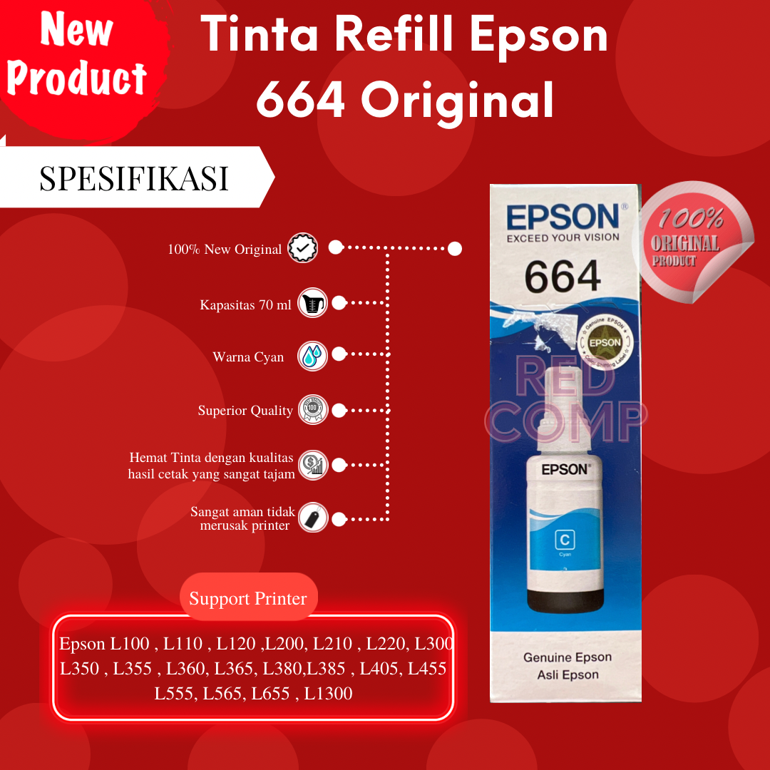 TINTA EPSON ORIGINAL 664 [ CYAN ]