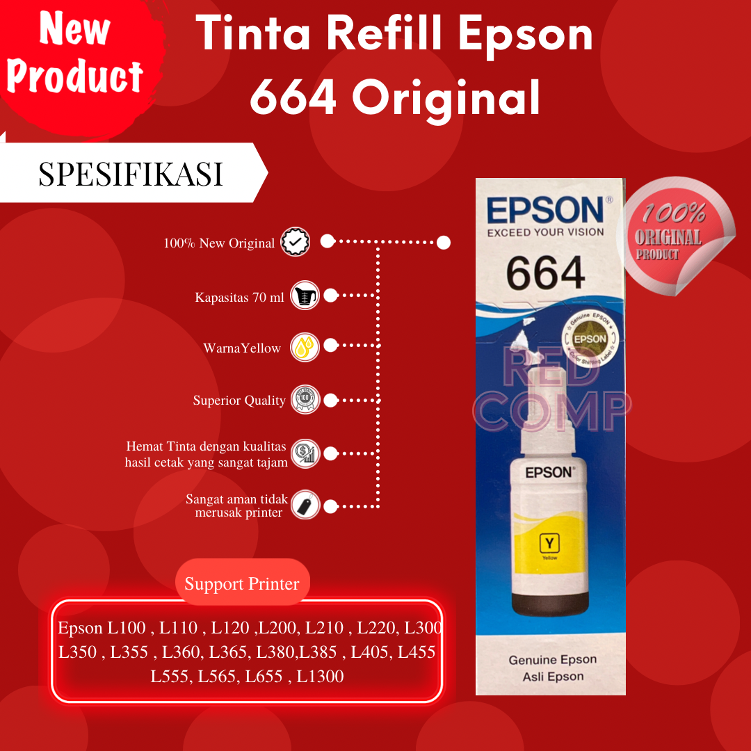 TINTA EPSON ORIGINAL 664 [ YELLOW ]