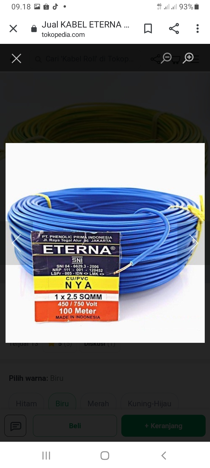 Kabel NYA 2,5mm