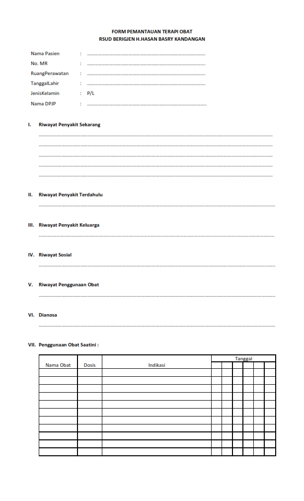 FORM PEMANTAUAN TERAPI OBAT Bolak Balik