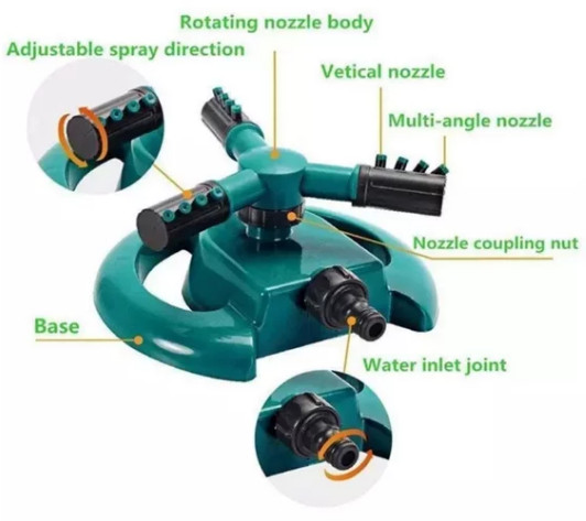 Alat siram penyiram air mancur otomatis rumput lapangan bunga tanaman