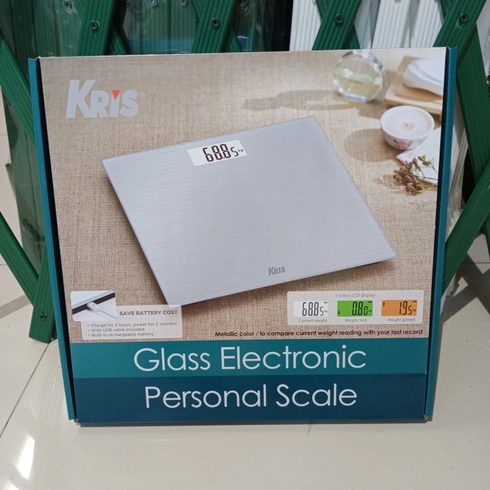 TIMBANGAN BADAN KRIS  GLASS ELECTRONIC PERSONAL SCALE