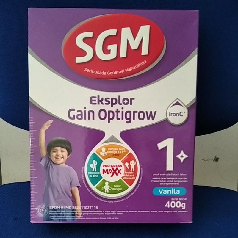 SGM Eksplor Gain Optigrow 1 + 400 gram vanila