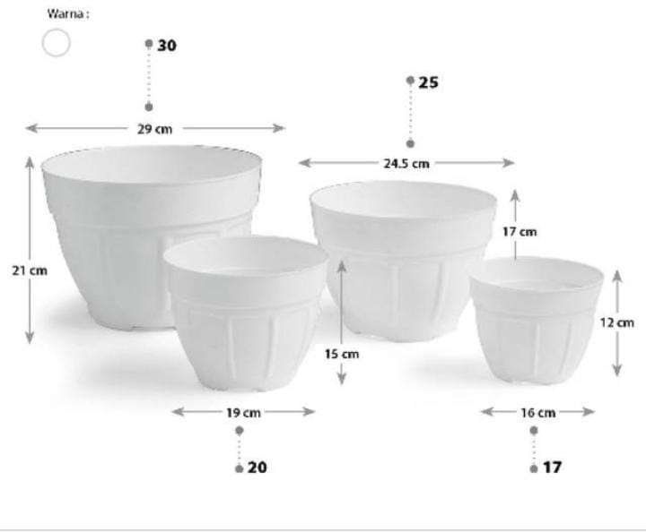 Pot bunga pacific UK 17