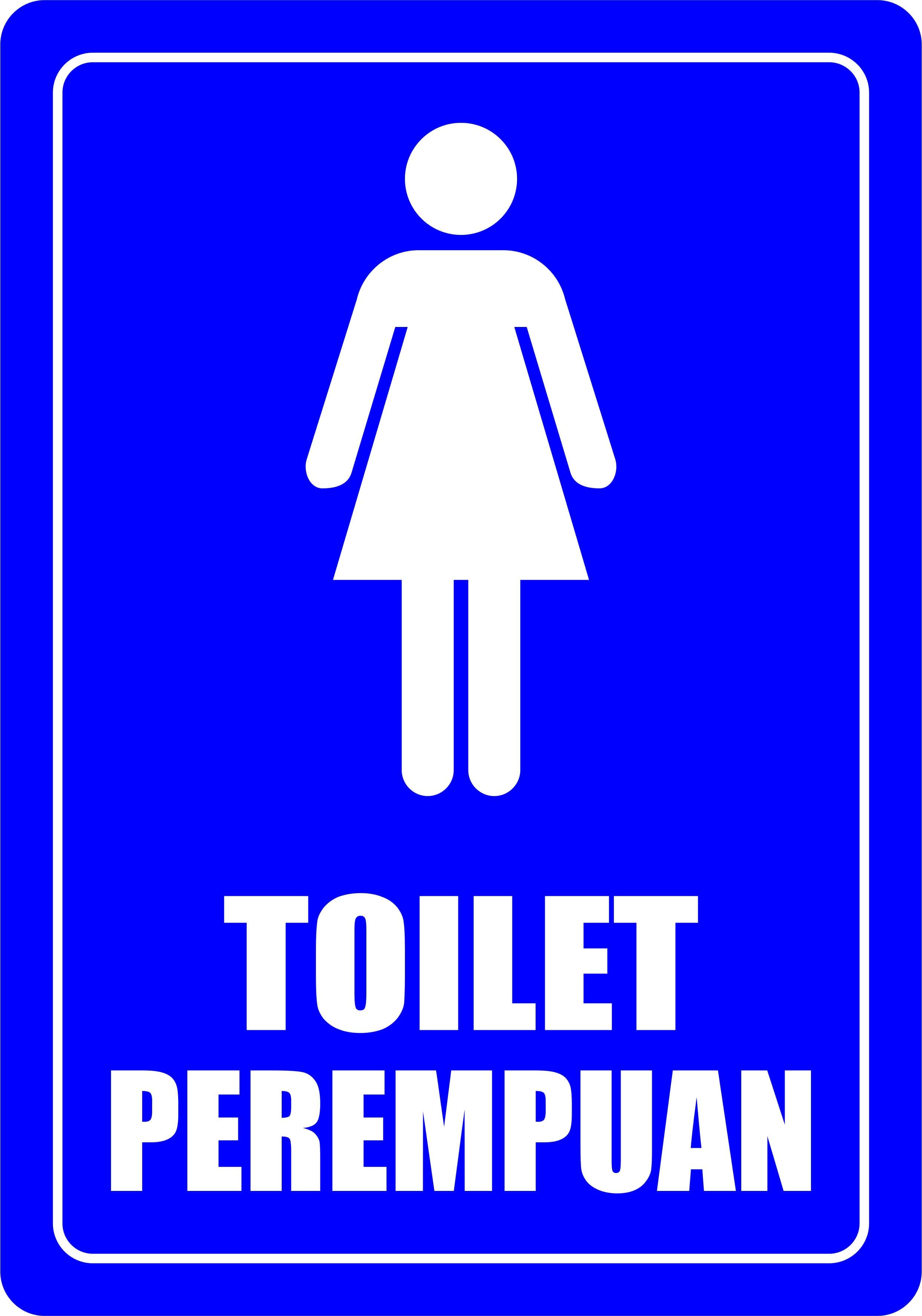 Akrilik Tanda Toilet