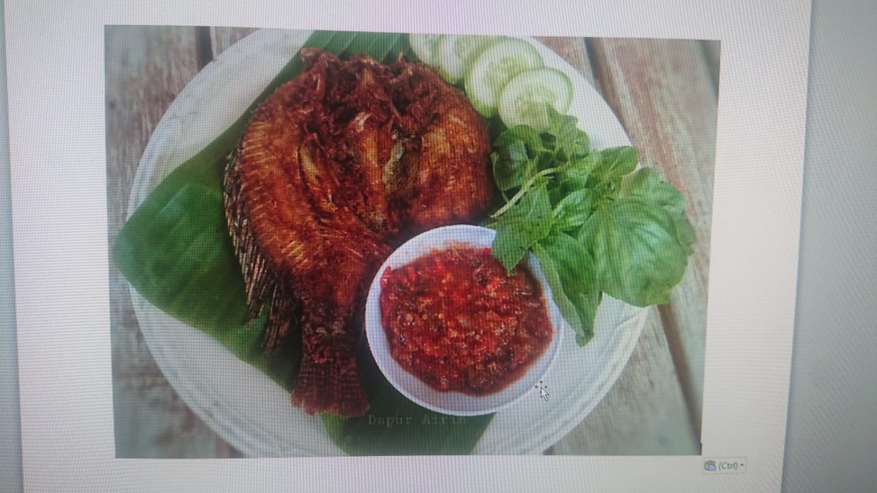 nila goreng, nasi kotak