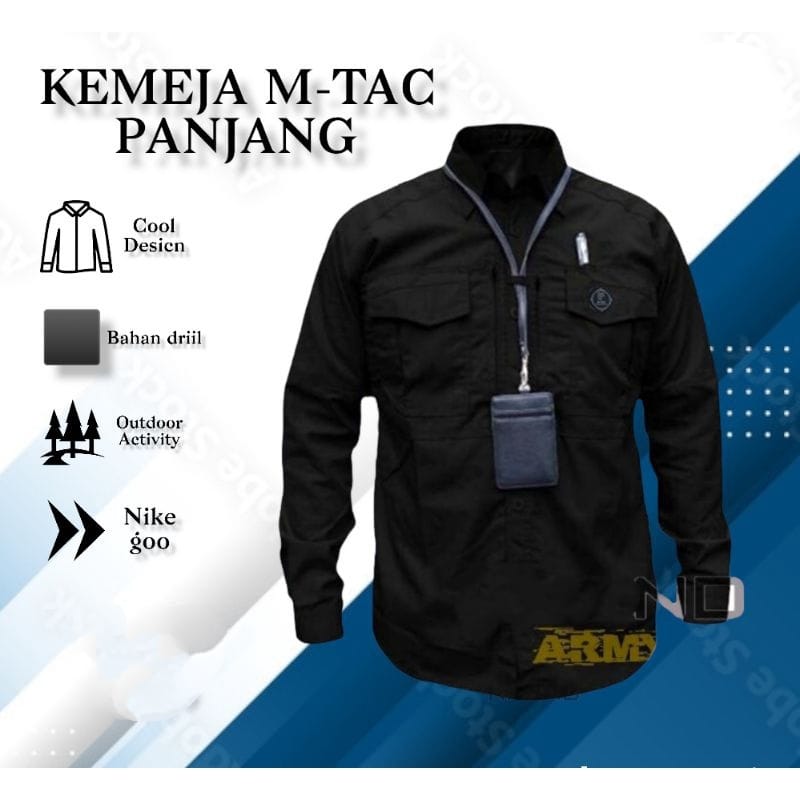 Kemeja Lapangan-Kemeja Tactical M_Tac Lengan Panjang