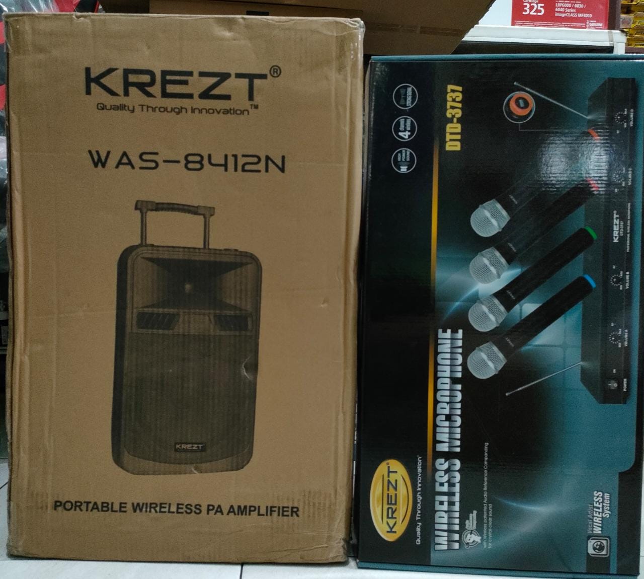 SOUND SYSTEM KERZT WAS-8412N + MIC STATION KREZ DTD-3737 4 CHANNEL