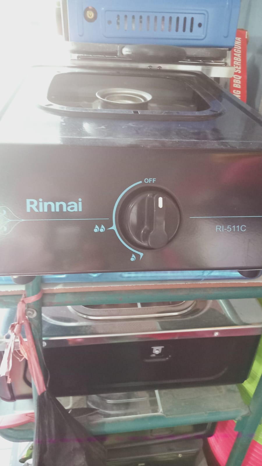 KOMPOR GASS RINNAI 1 TUNGKU + REGULATOR