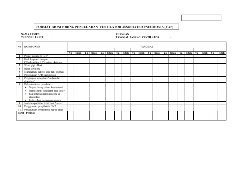 Formulir HAIS