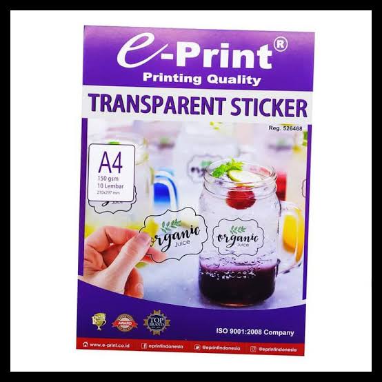 Sticker eprint transparent