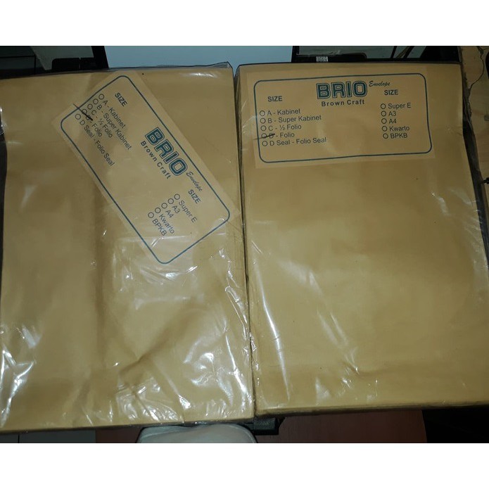 Amplop Coklat Folio Brio