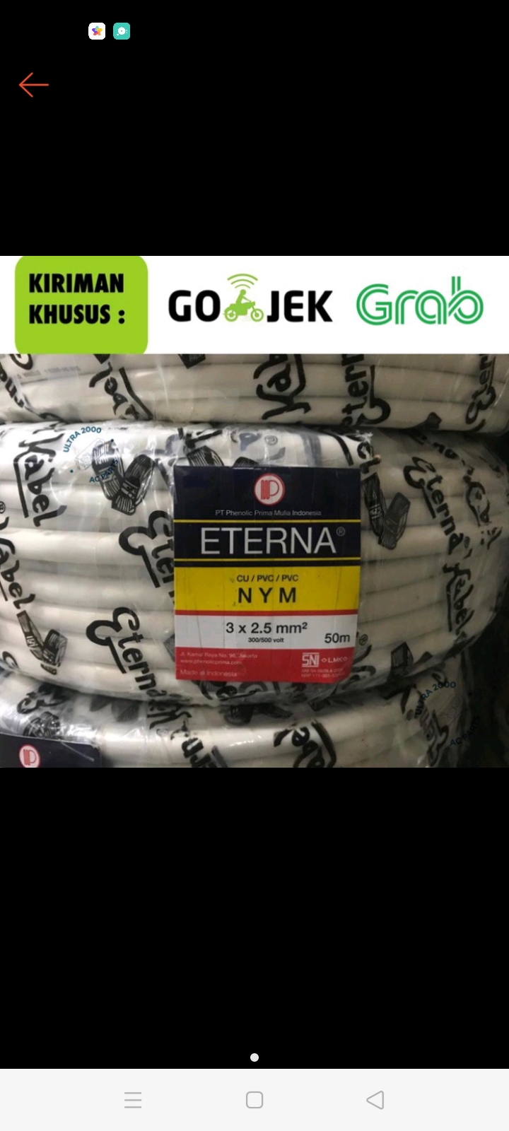 Kabel eterna 3x2,5  1 roll (50m)