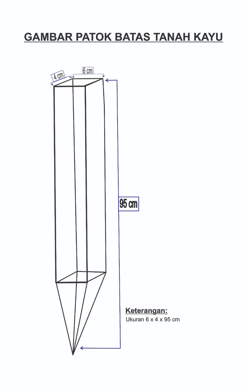 Patok Tanah Kayu Ulin