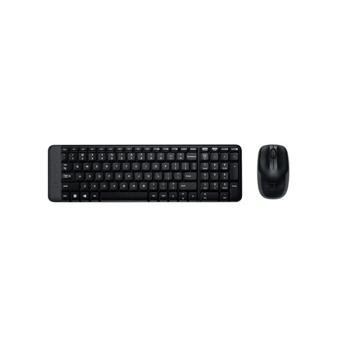 Keyboard Mouse Wireless Logitech MK220 - Hitam