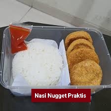 Bubur ayam gurih, puding,nasi Nugget