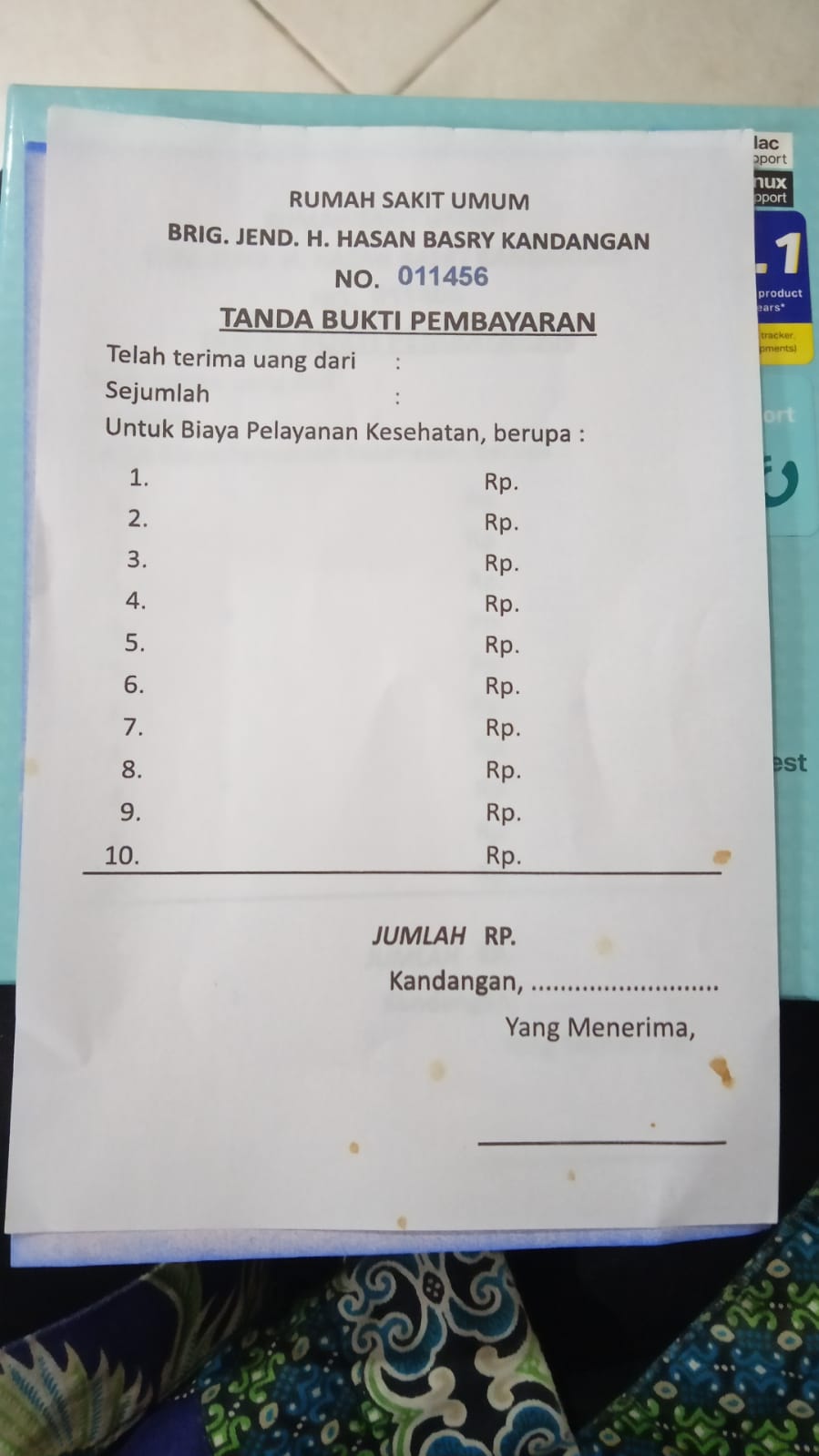 FORM SURAT TANDA SETORAN