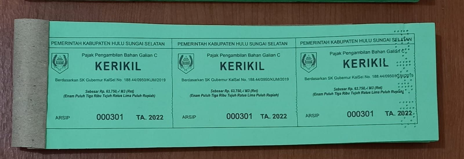 Karcis Pajak Kerikil