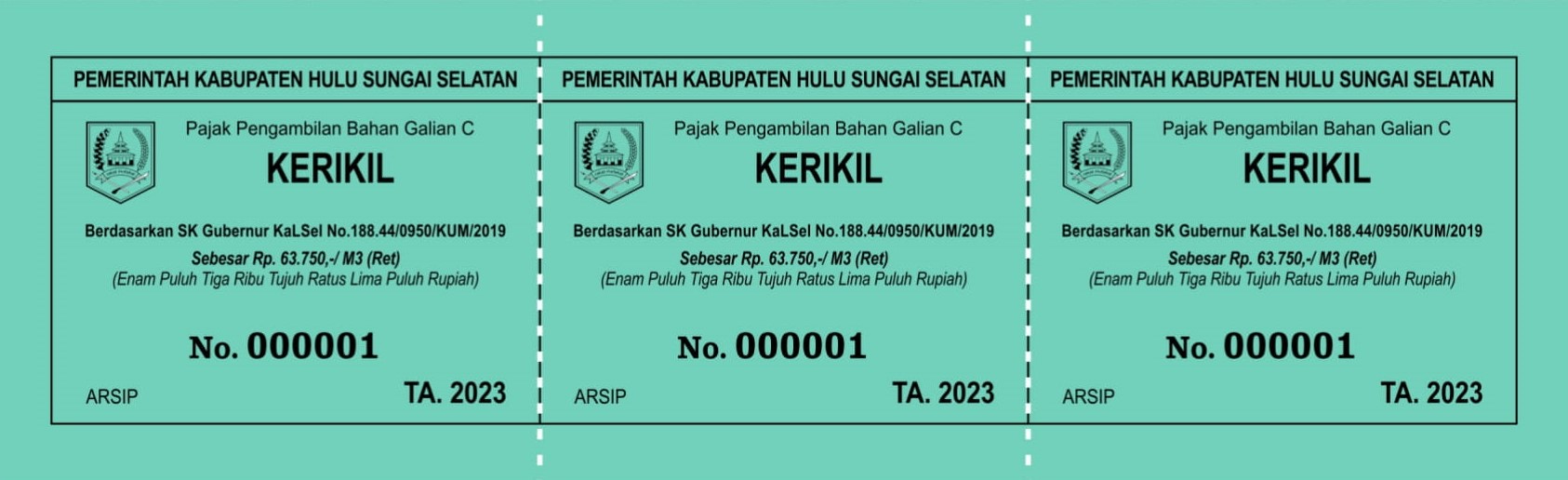 Karcis Pajak Kerikil