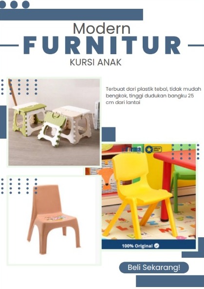 KURSI ANAK "MODERN FURNITUR" (UNTUK KANTOR, PERPUSTAKAAN, HOTEL, RUMAH TANGGA)