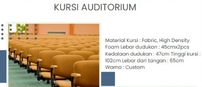 KURSI TEATER SINGGLE/AUDITORIUM COSTUM "MODERN FURNITUR" (UNTUK KANTOR, PERPUSTAKAAN, HOTEL)