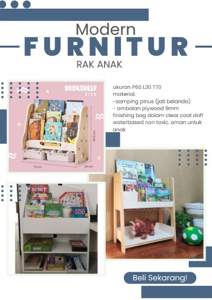 RAK ANAK COSTUM "MODERN FURNITUR" (UNTUK KANTOR, PERPUSTAKAAN, HOTEL, RUMAH TANGGA)