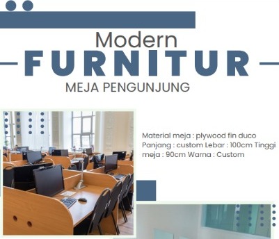 MEJA PENGUNJUNG type.2 "MODERN FURNITUR" (UNTUK KANTOR, PERPUSTAKAAN, HOTEL)