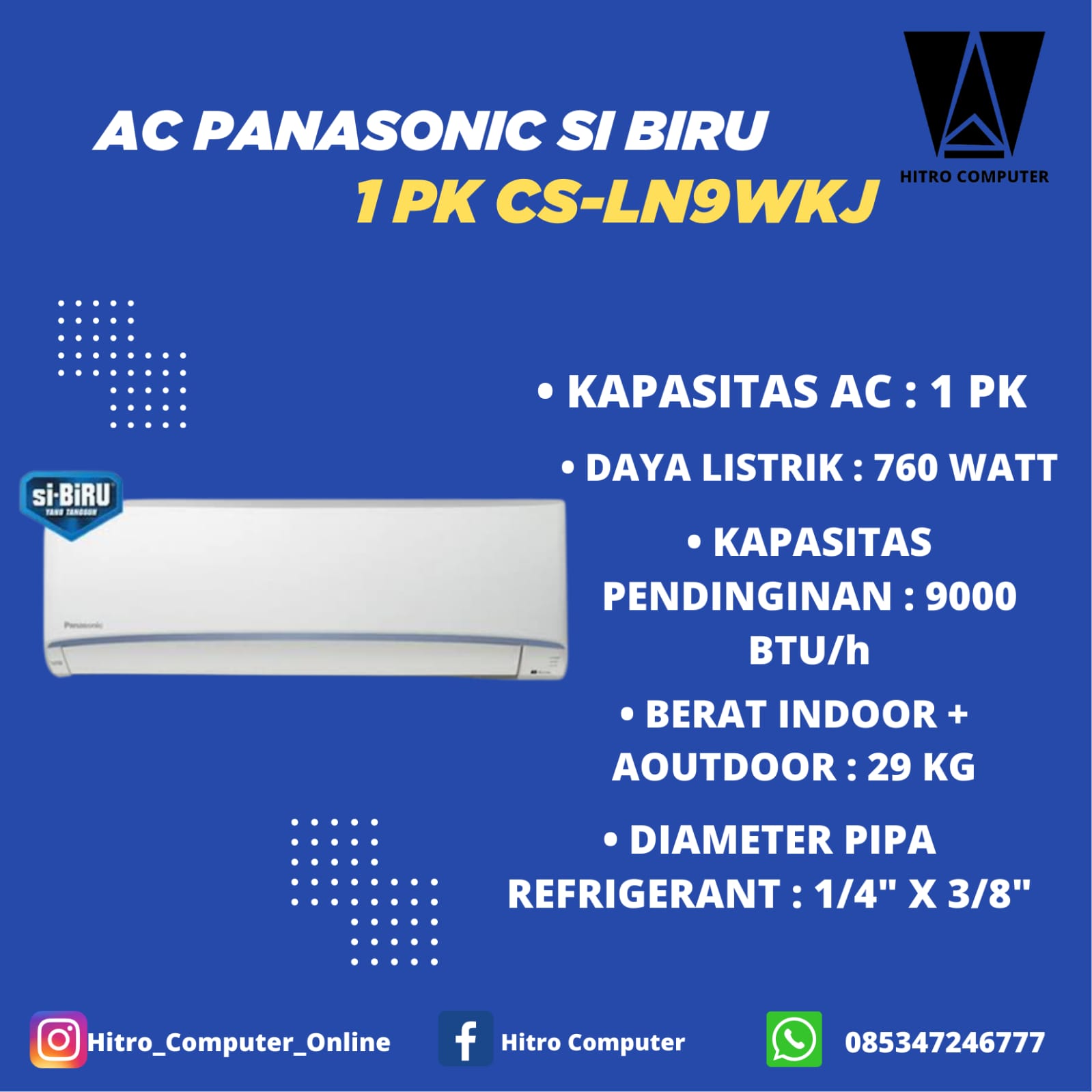 daya ac 1 pk panasonic