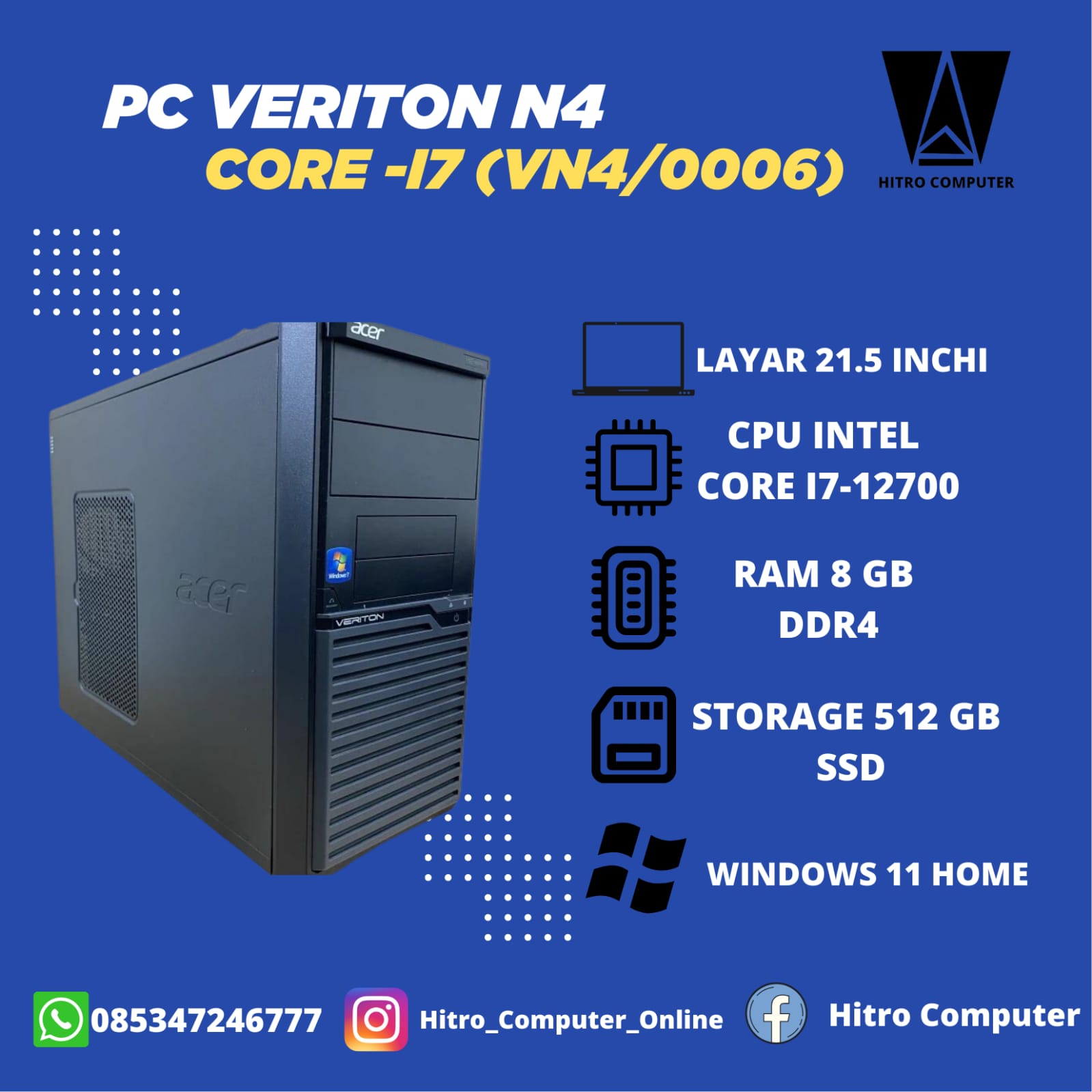 PC VERITON N4 CORE I7 (VN4 / 0006)