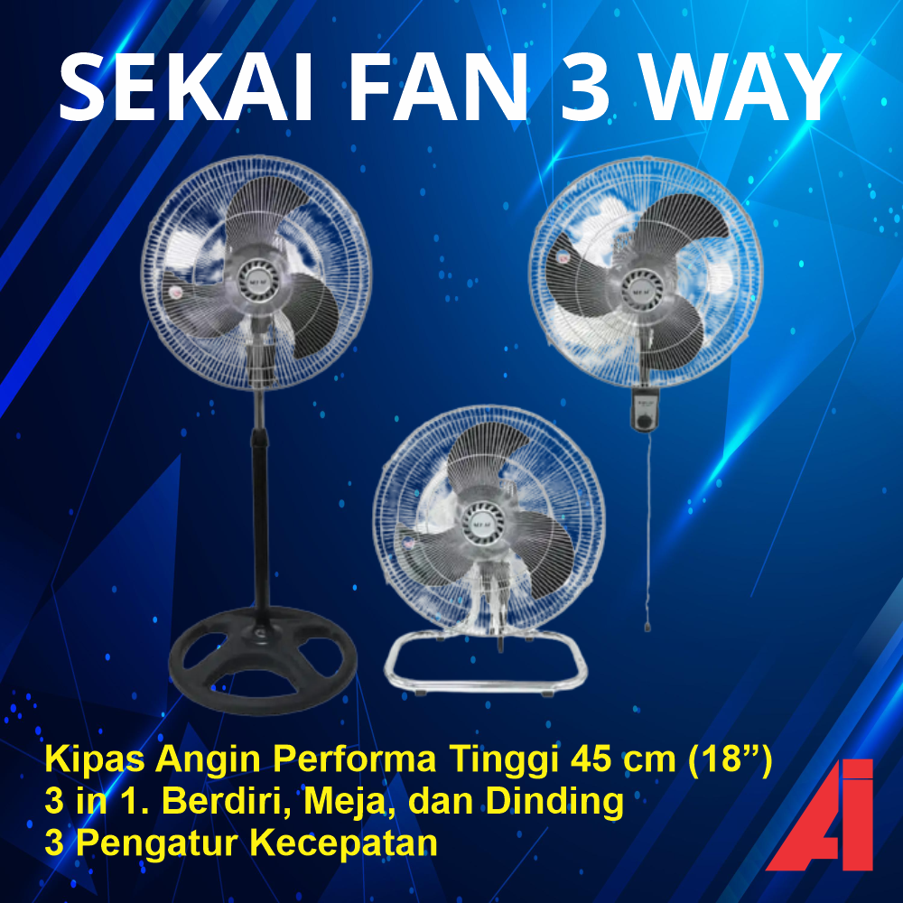 KIPAS ANGIN SEKAI 3 WAY 18"