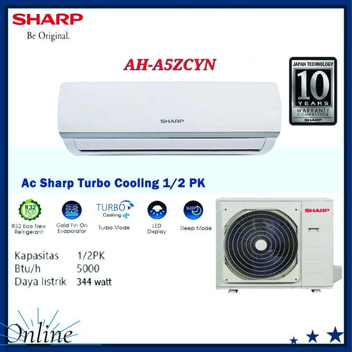 AC Sharp AH-A5ZCYN 1/2PK + Pasang